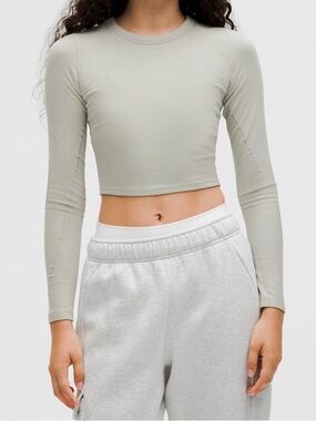 lululemon athletica Sage Long-Sleeve Cropped Crew